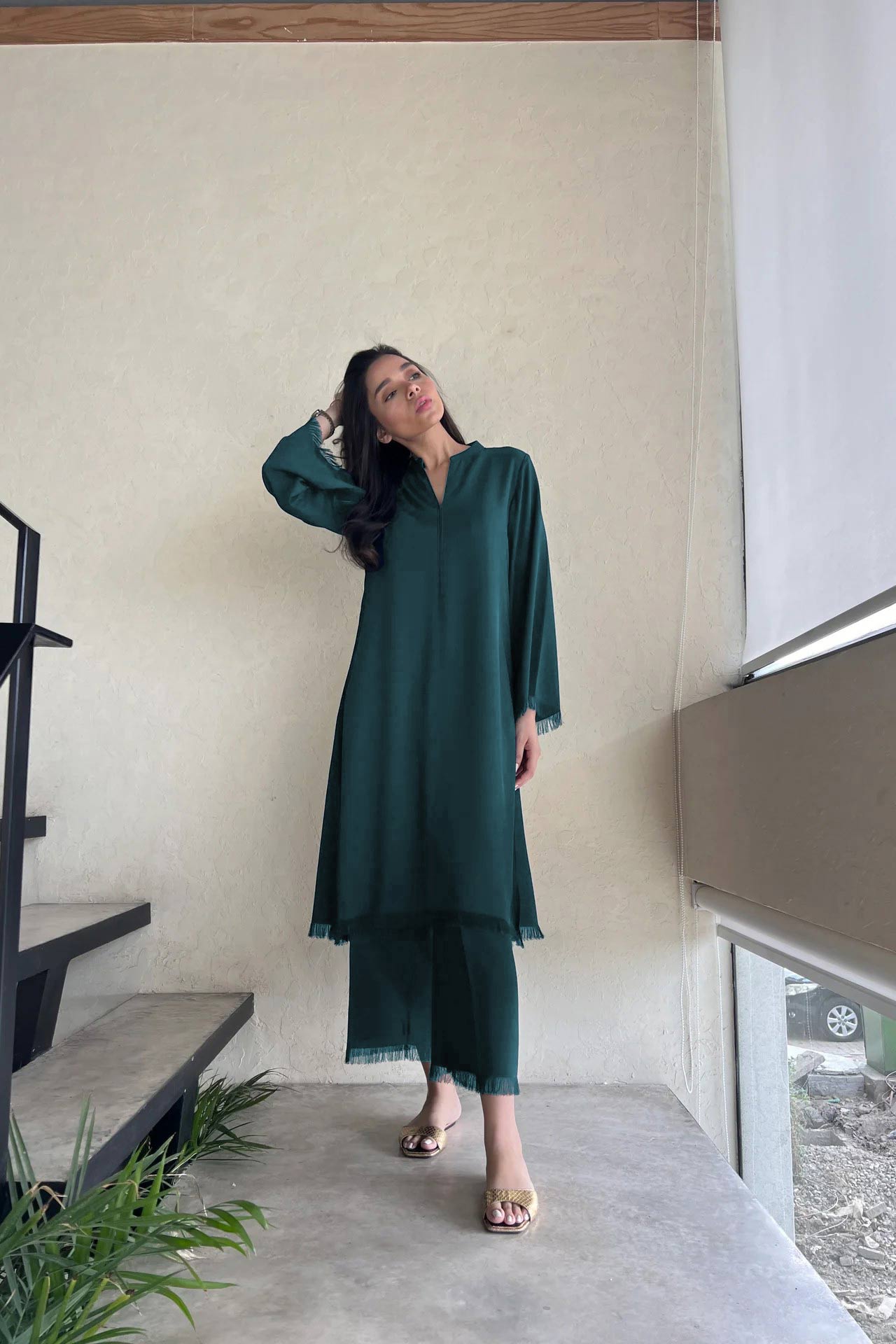 Co-ord Set - J7086_Green