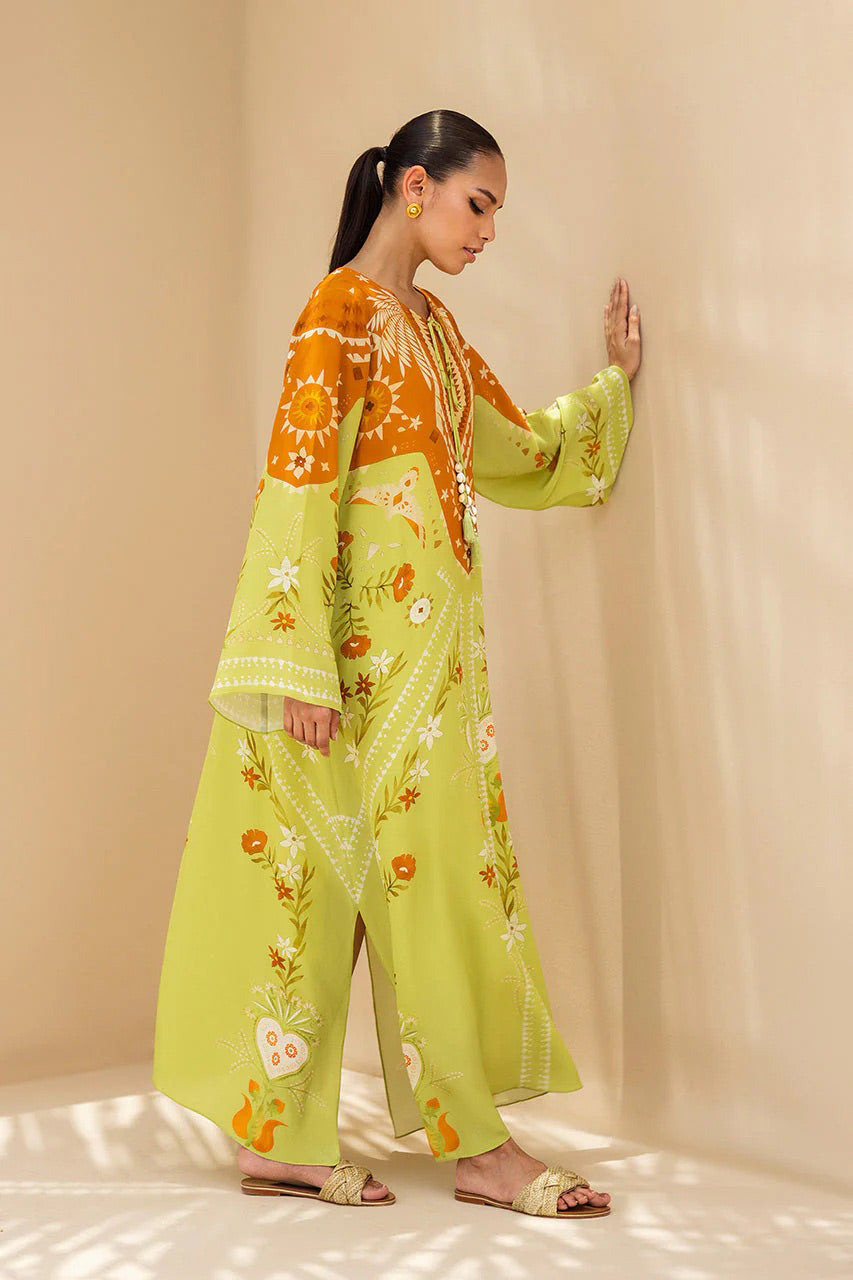 Kaftan Dress - J6092_Yellow