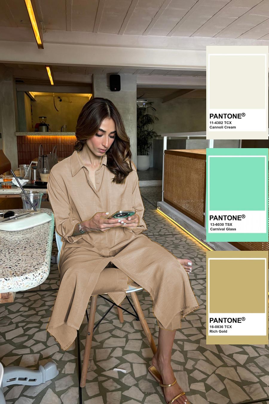 Co-ord Set - J7089_Brown