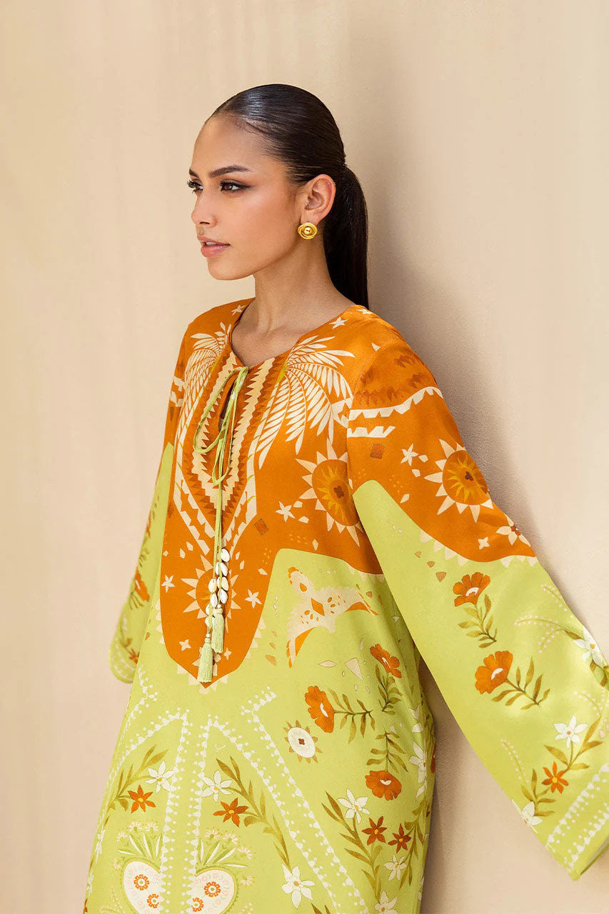 Kaftan Dress - J6092_Yellow