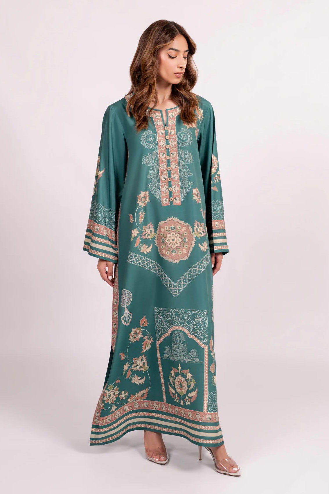 Kaftan Dress - J6093_Green