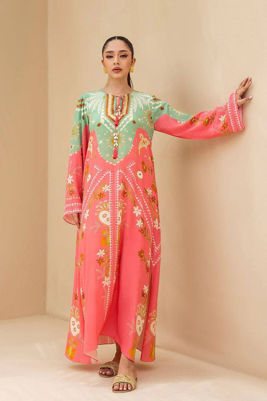 Kaftan Dress - J6092_Pink