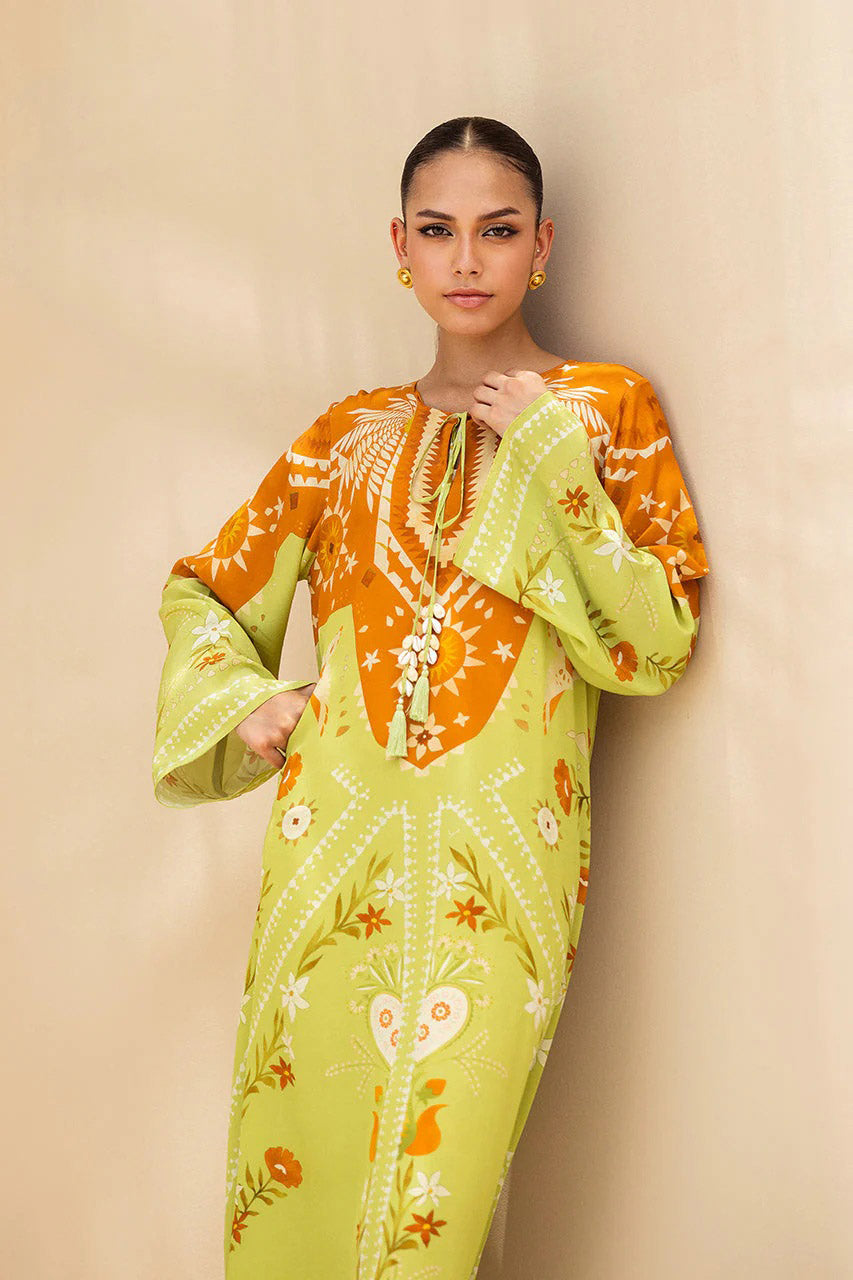 Kaftan Dress - J6092_Yellow