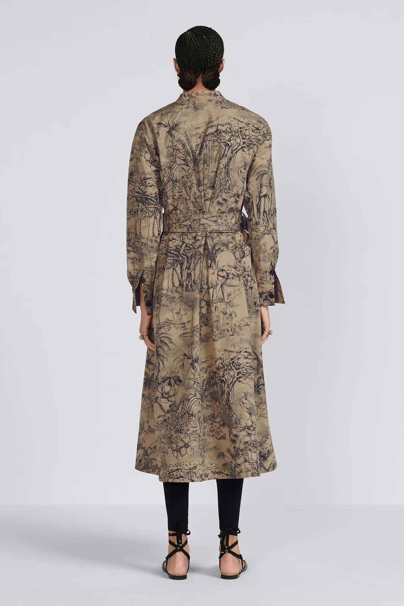 Exclusive Women Dress : Belted Trench with Nature Inspired Design