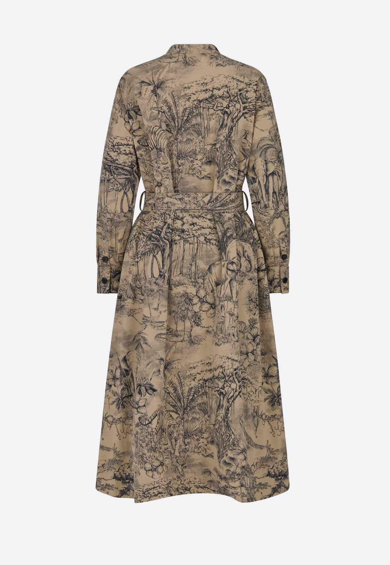 Exclusive Women Dress : Belted Trench with Nature Inspired Design