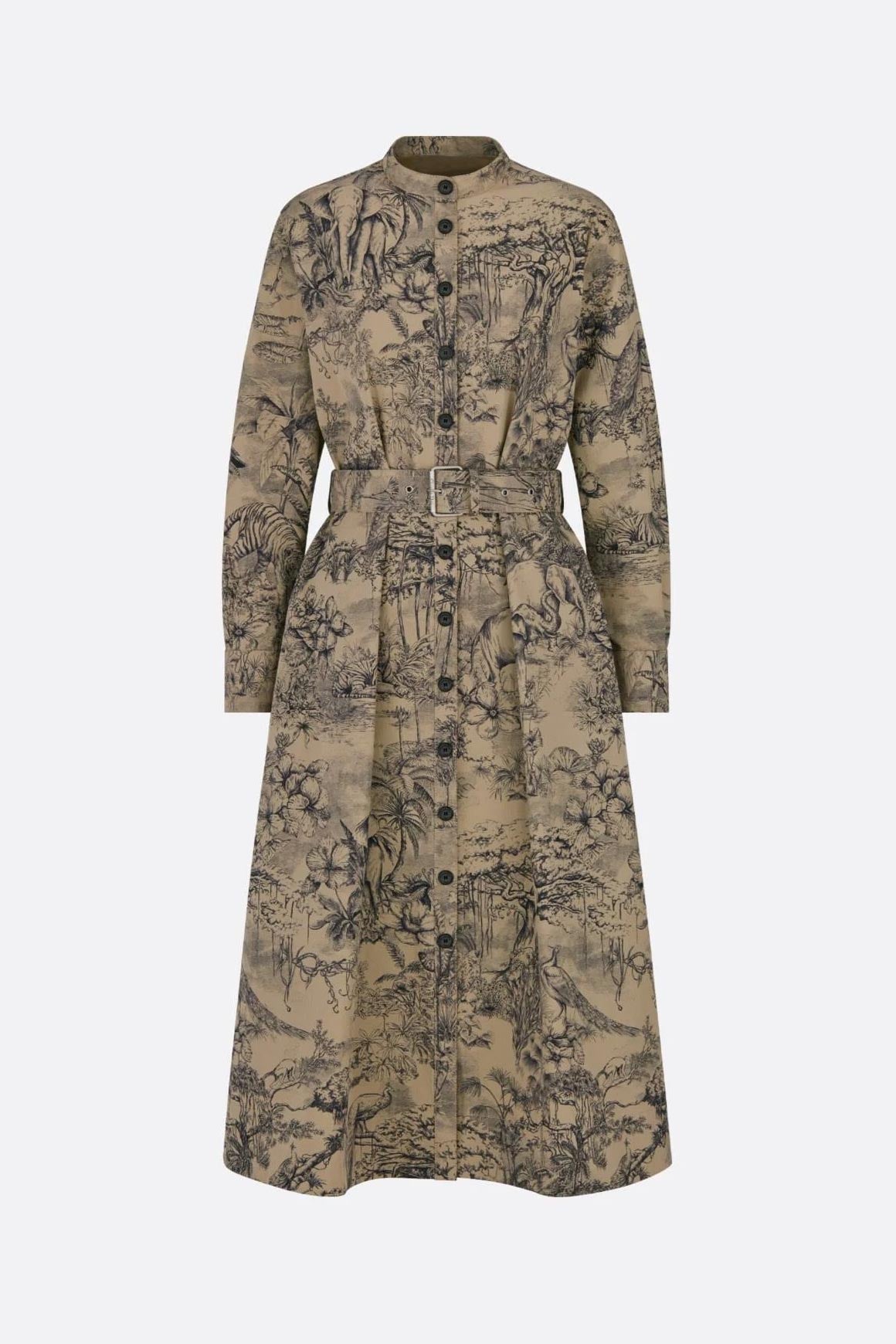 Exclusive Women Dress : Belted Trench with Nature Inspired Design