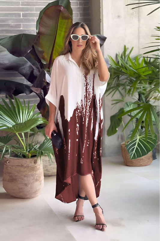 Shirt Dress - J6054_Maroon