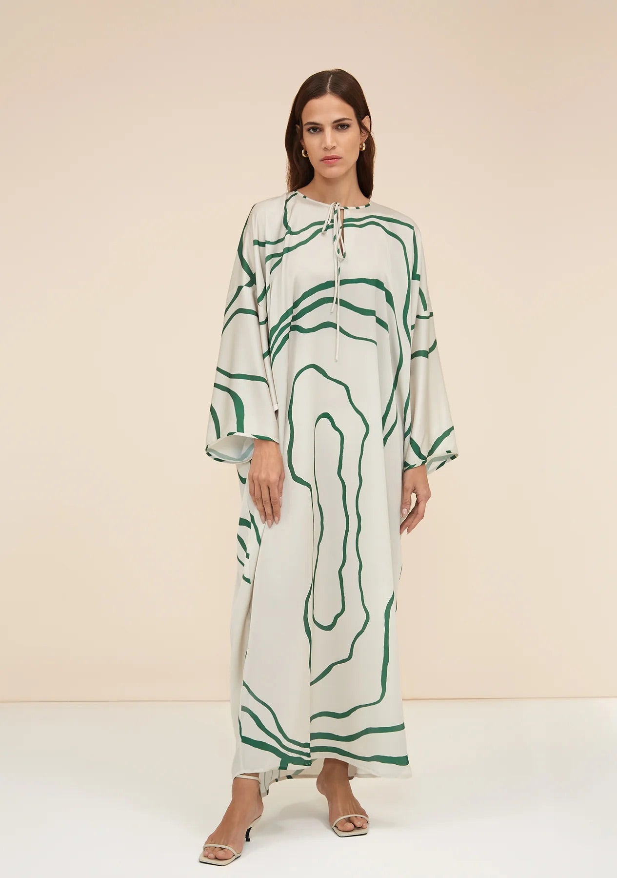 Abstract pattern kaftan in various colors, showcasing elegant style and comfortable design, ideal for a sophisticated wardrobe addition