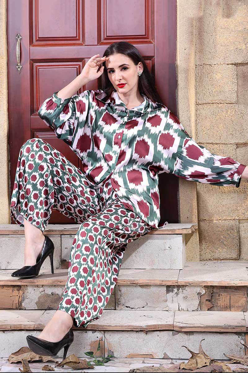 Autumn Splendor Geometric Print Co-ord Set – JSDC INC