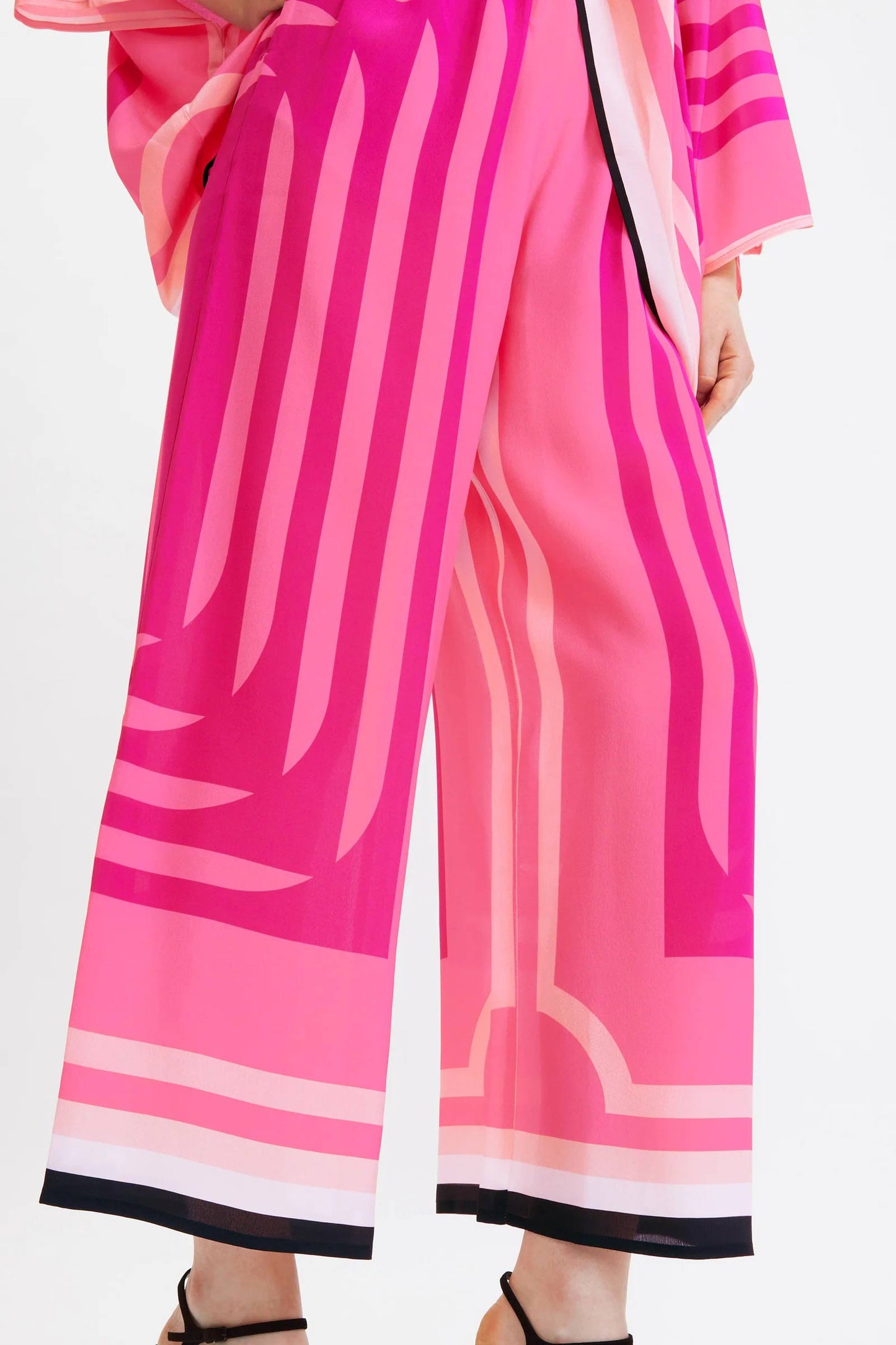 Pink Color Kaftan Style Top With Pant Co ord Set For Women