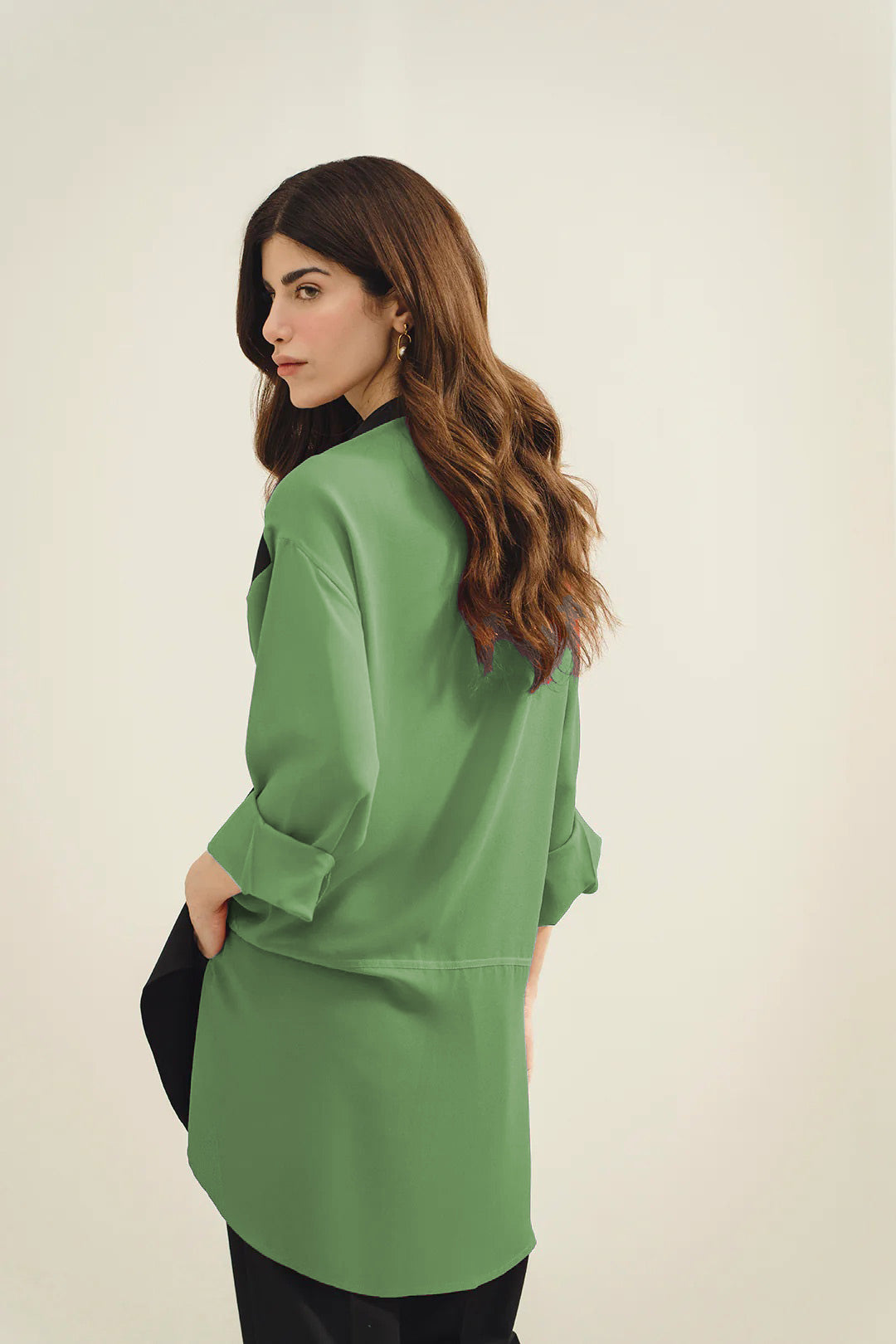 Womens co-ord set with colorful trim detail