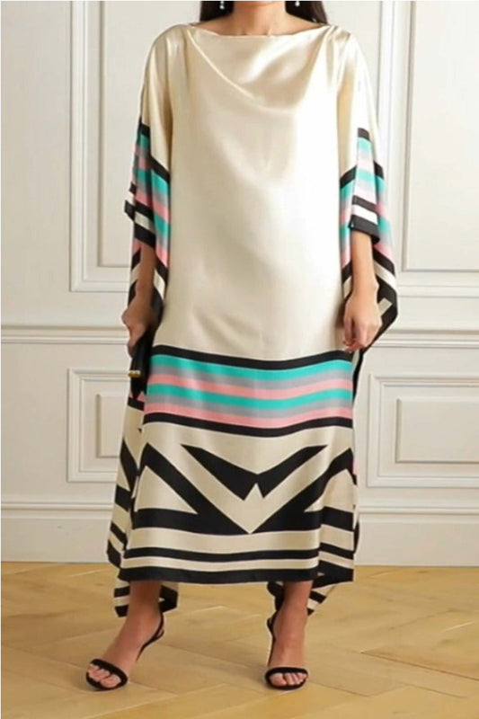 Beautiful Abstract Print Womens Kaftan