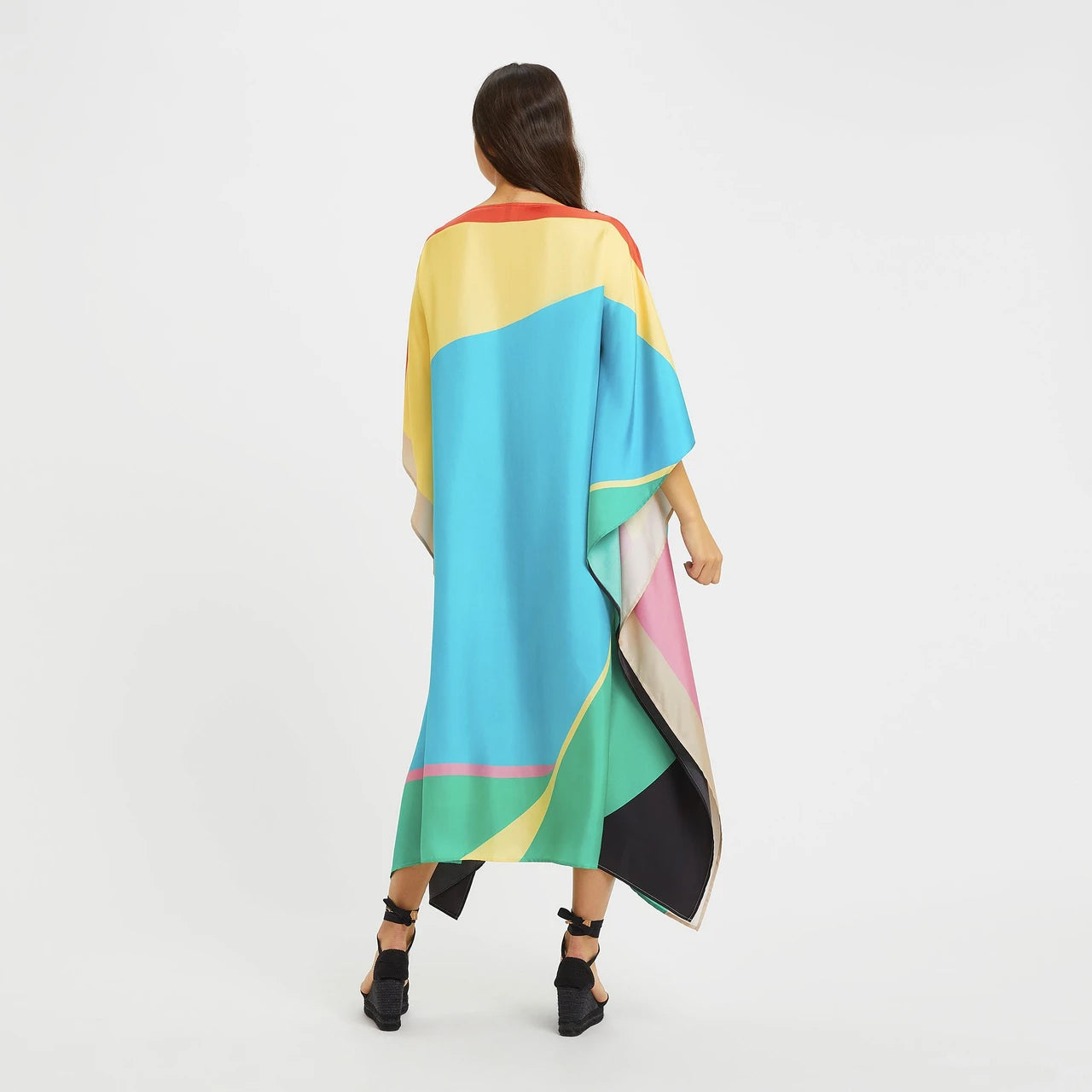 Womens Kaftan With Colorful Hue Print 