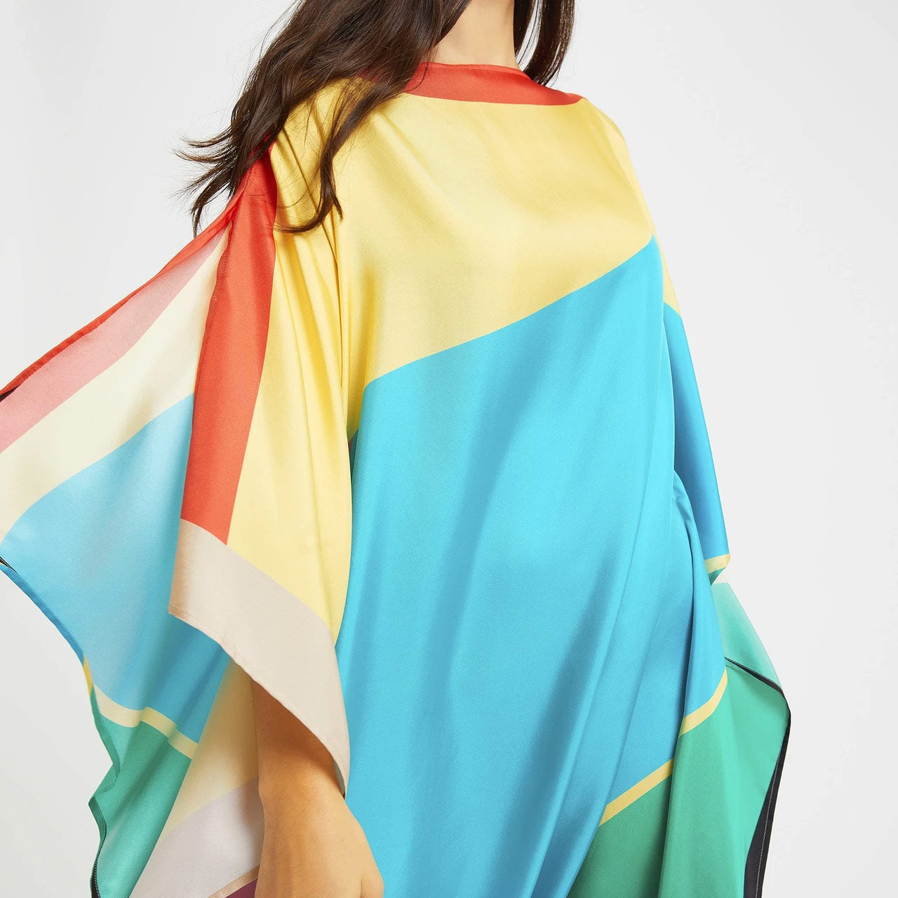 Womens Kaftan With Colorful Hue Print 