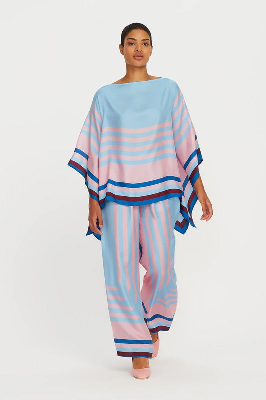 Colorful Hue Design Print Co ord Set Made With Silk Fabric And Can Be Wear For Travelling, Leisure Wear, Party Wear, Etc.