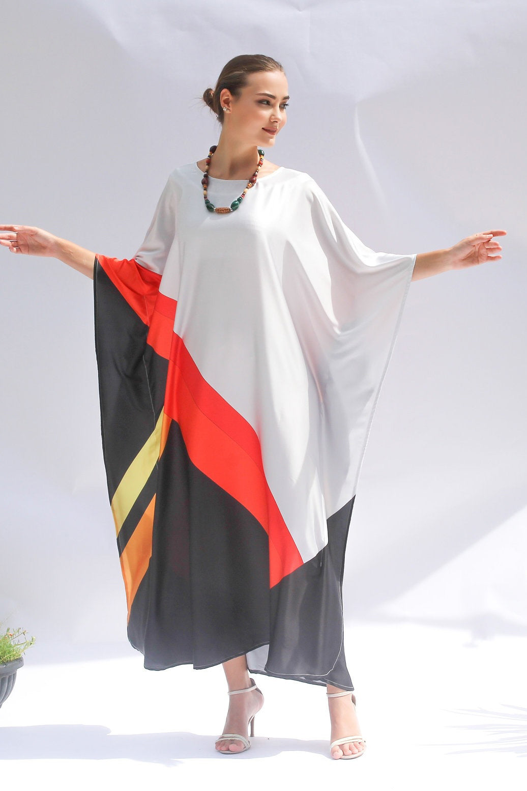 Satin Silk Kaftan With Premium Fabrics For Women