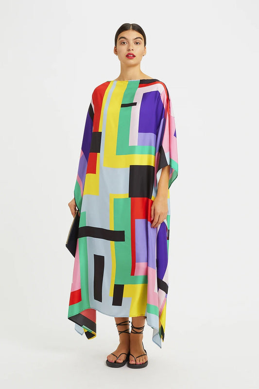 Attractive Design Geometric Print Kaftan For Womens